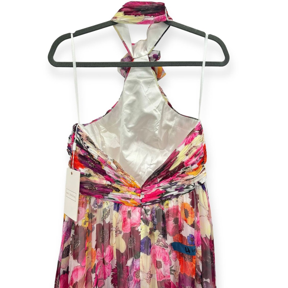 Sold. Mac Duggal NEW Asymmetrical Ruffled Halter Floral Chiffon Gown Size 10 - Picture 12 of 16